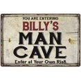 thumbnail image 1 of BILLY'S Man Cave Sign Rustic 12 x 18 Matte Finish Metal 112180035076, 1 of 1