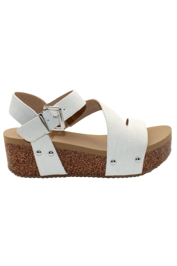 Womens Biloxi Ankle Strap Wedge Casual Shoes