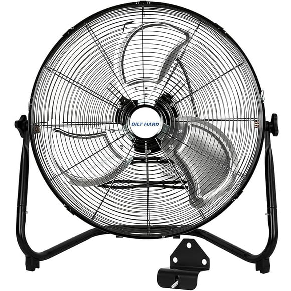 BILT HARD 20" High Velocity Floor Fan, 4600 CFM 3-Speed Industrial Shop Fan with Wall-Mounting System, Heavy Duty Metal Fan for Garage Workshop and Warehouse