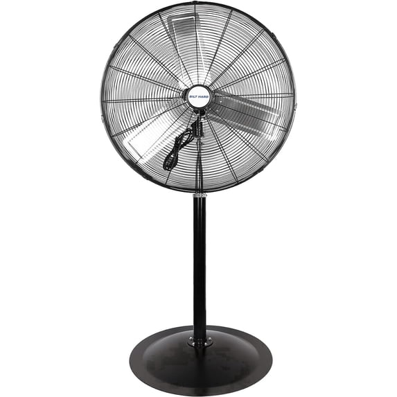 BILT HARD 24" 3-Speed Heavy Duty Industrial Standing Fan with Aluminum Blades and Adjustable Height