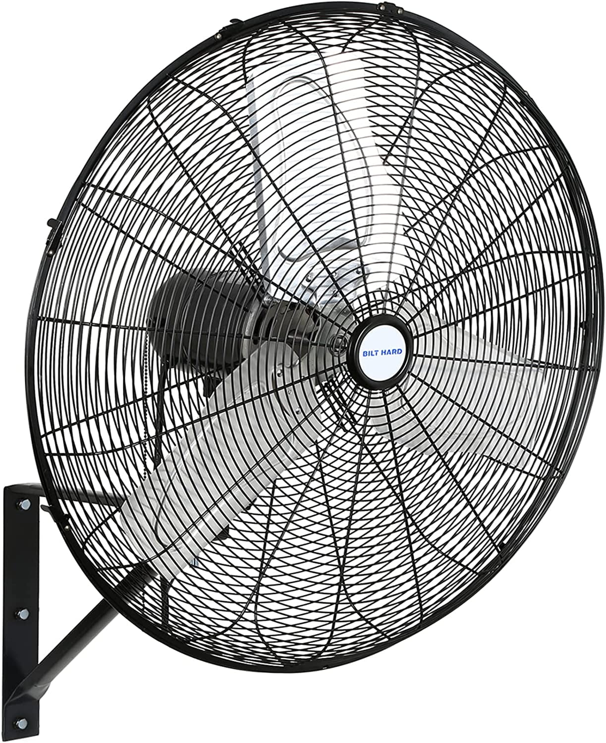 BILT HARD 6500 CFM 24 in. High Velocity Industrial Wall Fan, 3Speed Wall Mount Oscillating Fan