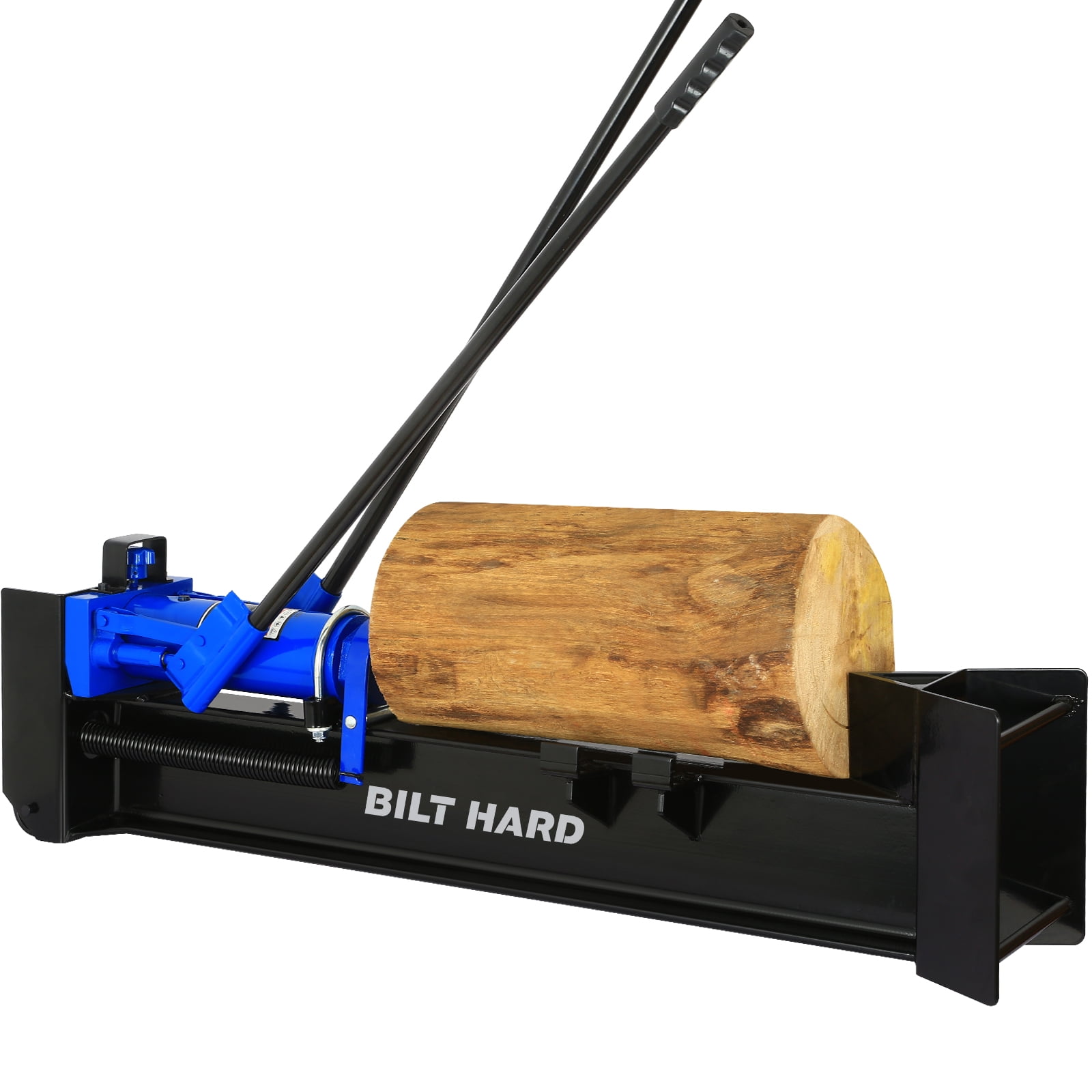 BILT HARD Hydraulic Log Splitter 12 Ton Manual Wood Splitter Firewood Cutter Splitting Machine Horizontal Full Beam Steel
