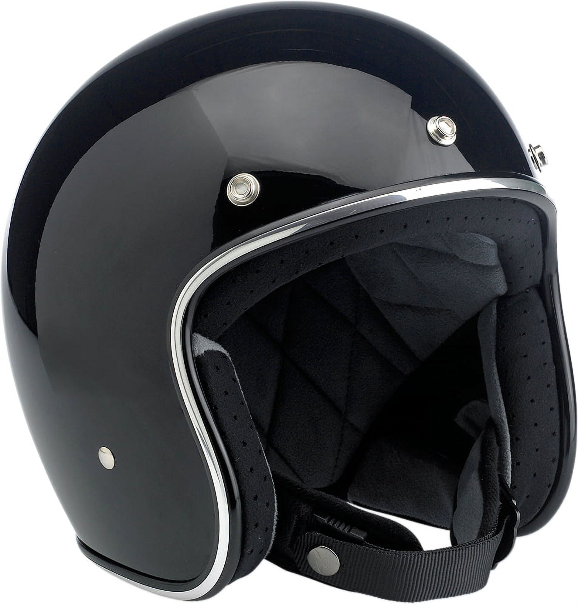 BILTWELL Bonanza Open Face Solid Color Helmets Flat Black Sm BH-BLK-FL-DOTSM  