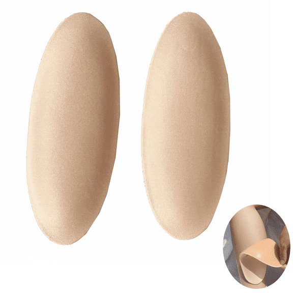 BIMEI 1 Pair Calf Pads Buttock Enhancement Pad Sponge Leg Correctors Soft Self-Adhesive for Crooked or Thin Legs Including Stretch Leg Sleeves，Beige，One Size