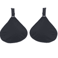 thumbnail image 1 of BIMEI 2 Pcs Adjustable Hook Silicone Breast Protective Pockets Sleeves Cotton Protector Bag for Mastectomy Fake Breast，Triangular，Black，S, 1 of 6