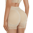 thumbnail image 1 of BIMEI 2PS Lace Women Hips and Butt Lifter 2 Removable Butt Pads Enhancer Panties Butt Lifting Shapewear Seamless Padded Underwear Tummy Control Shorts,Beige,L, 1 of 7
