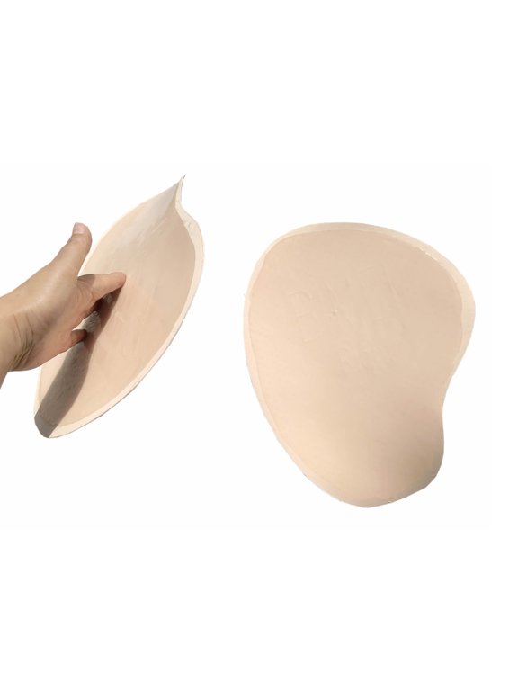 2PS Self-adhesive Sponge Butt Lift Pads Thigh Pads for Women Hip Enhancer Reusable,1 Pair,Beige Mini,M