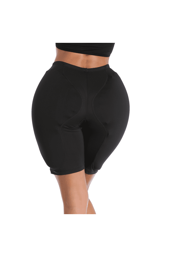 2PS Sponge Hip Pads for Women Butt Hip Enhancer Padded Shorts Body Shaper, Low Waist,Black, 2XL