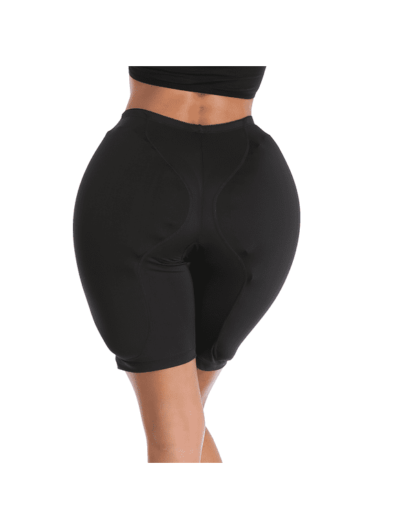 2PS Sponge Hip Pads for Women Butt Hip Enhancer Padded Shorts Body Shaper, Low Waist,Black, 5XL
