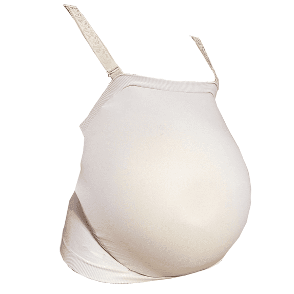 BIMEI Belly Band Maternity and Postpartum Clothing Fake Pregnant Belly Cover Bag Accessories Beige L