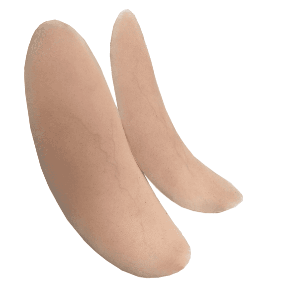 BIMEI Calf Pads - Simulate Skin Texture Adhesive Pad Anti Allergic Soft Silicone Calf Corrector - Silicone Unisex Leg Gel Corrector for Crooked or Thin Skinny Legs, Skin，M