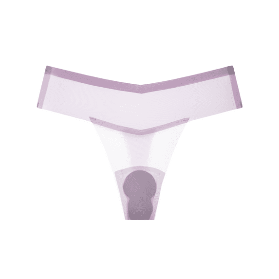 BIMEI Camel Toe Proof Thong Avoid Camel Toe Concealer Pad Panty Invisible Guard for Women Bikini Underwear,Purple Thong,2XL