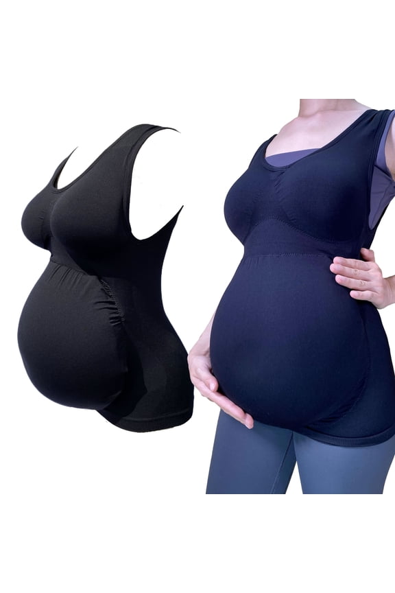 Fake Pregnancy Belly Suit, Maternity Belly Costume, Moon Bump for Movie TV Series Props Spoof Costume Actor Performance Women's Pregnant Belly Costume Accessory,Black,M
