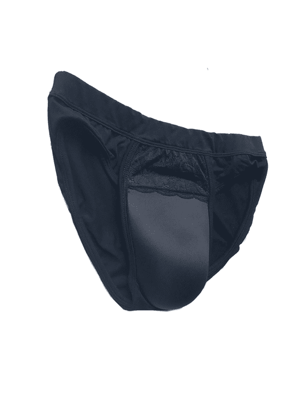 Hiding Gaff Panty Shaping Lace Control Brief for Men,Black,M