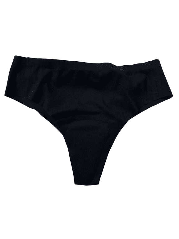 High Rise Camel Toe Proof Thong Avoid Camel Toe Concealer Pad Panty Invisible Guard for Women Bikini Brief Underwear,Black Thong,M