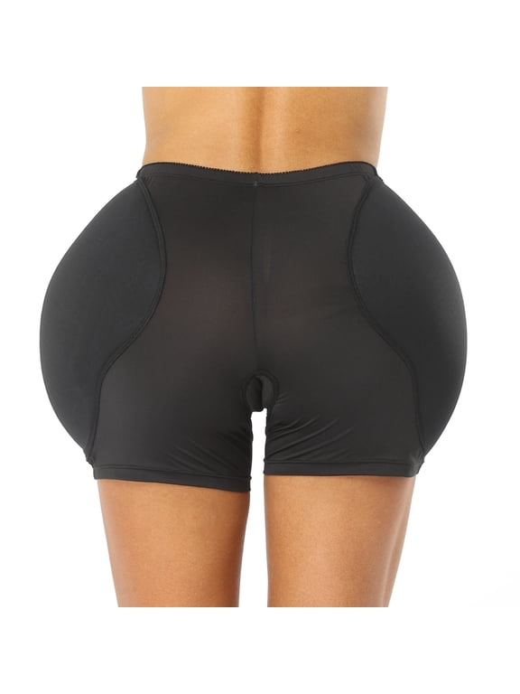 Hip Pads for Women Seamless Hip Padded Underwear Butt Lifter Pad Panties Butt Enhancer Booty Lifter Shapewear,Black,2XL