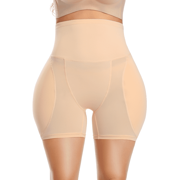 BIMEI Hip and Butt Padded Shapewear Tummy Control Butt Lifter Short Panties for Women,High Waist Mini,Beige,3XL