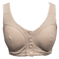 thumbnail image 1 of BIMEI Mastectomy Bra Front Snap Closure with Pocket Adjustable Soft Daily Plus Bras for Women,Beige,52, 1 of 5