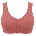 thumbnail image 1 of BIMEI Mastectomy Bra Front Snap Closure with Pocket Adjustable Soft Daily Plus Bras for Women,Red,36, 1 of 5