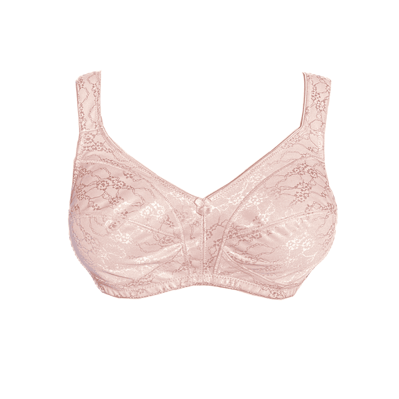 BIMEI Mastectomy Bra with Pockets for Breast Prosthesis Non-Wired Everyday Bra - F21,Rose,36B