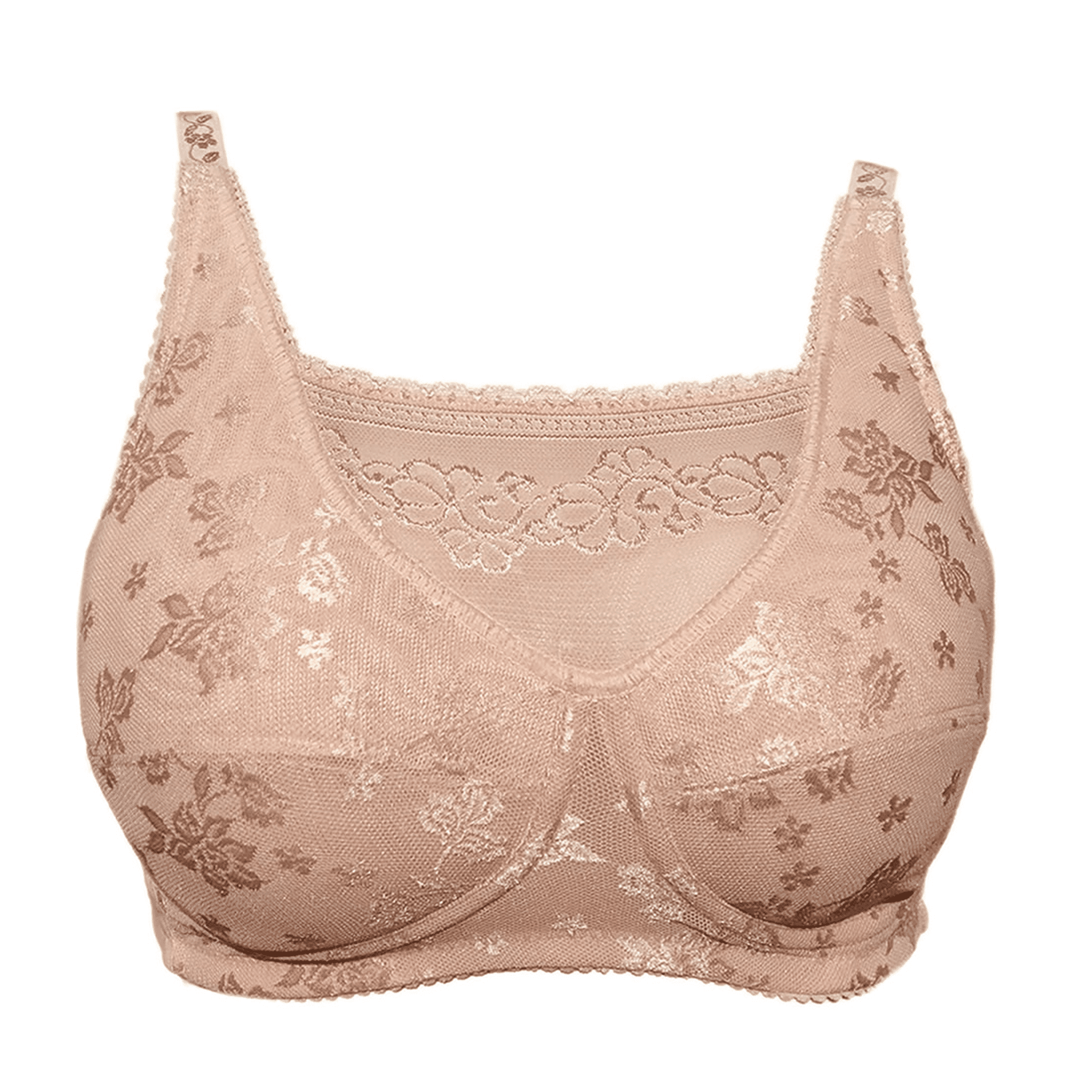 BIMEI Mastectomy Bra with Pockets for Breast Prosthesis Women Wirefree  Everyday Bra plus size 8103,Pink, 40A 