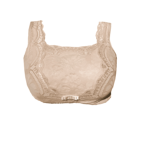 BIMEI Mastectomy Bra with Pockets for Breast Prosthesis Women's Full Coverage Wirefree Everyday Bra 8718,Beige,38A