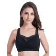 thumbnail image 1 of BIMEI Mastectomy Bra with Pockets for Breast Prosthesis Women's Full Coverage Wirefree Everyday Bra 8888,Black, 38A, 1 of 8