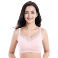 thumbnail image 1 of BIMEI Mastectomy Bra with Pockets for Breast Prosthesis Women's Full Coverage Wirefree Everyday Bra 8888,Pink, 40C, 1 of 6