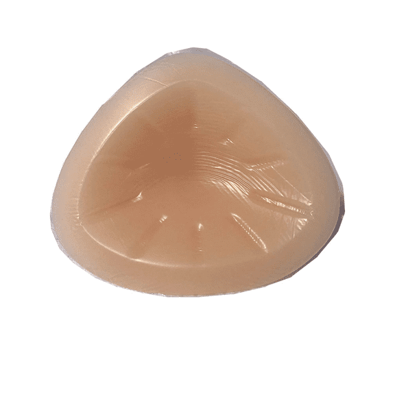 BIMEI One Piece Concave Bottom Triangle Shape Breathable Silicone Breast Implants Fake Breast Special for Postoperative Breast Inserts Bra Pads 10-A,Nude,250g