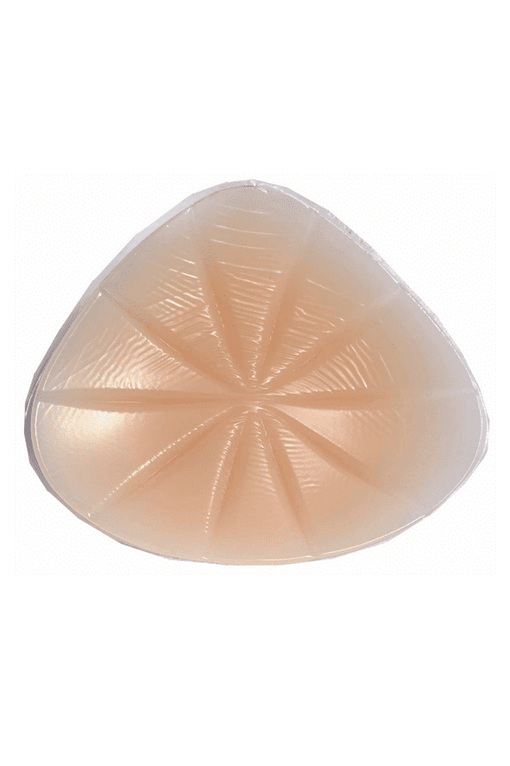One Piece Concave Bottom Triangle Shape Breathable Silicone Breast Implants Fake Breast Special for Postoperative Breast Inserts Bra Pads,Nude,150g