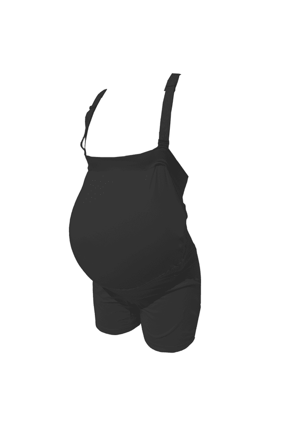 Seamless Belly Band Shorts Pregnancy Women Belly Cover Fake Belly Filler for Costume Actor Bag Accessories,Black,2XL