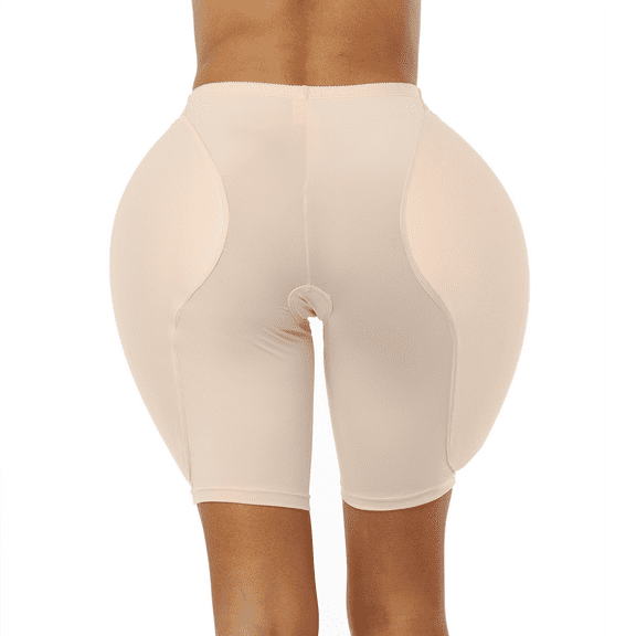 BIMEI Seamless Hip and Butt Padded Shapewear Butt Lifter Panties Hip Enhancer for Women,One-Piece Shorts,Beige,M