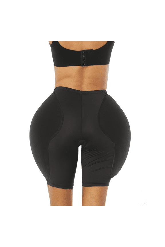Seamless Hip and Butt Padded Shapewear Butt Lifter Panties Hip Enhancer for Women,One-Piece Shorts,Black,S