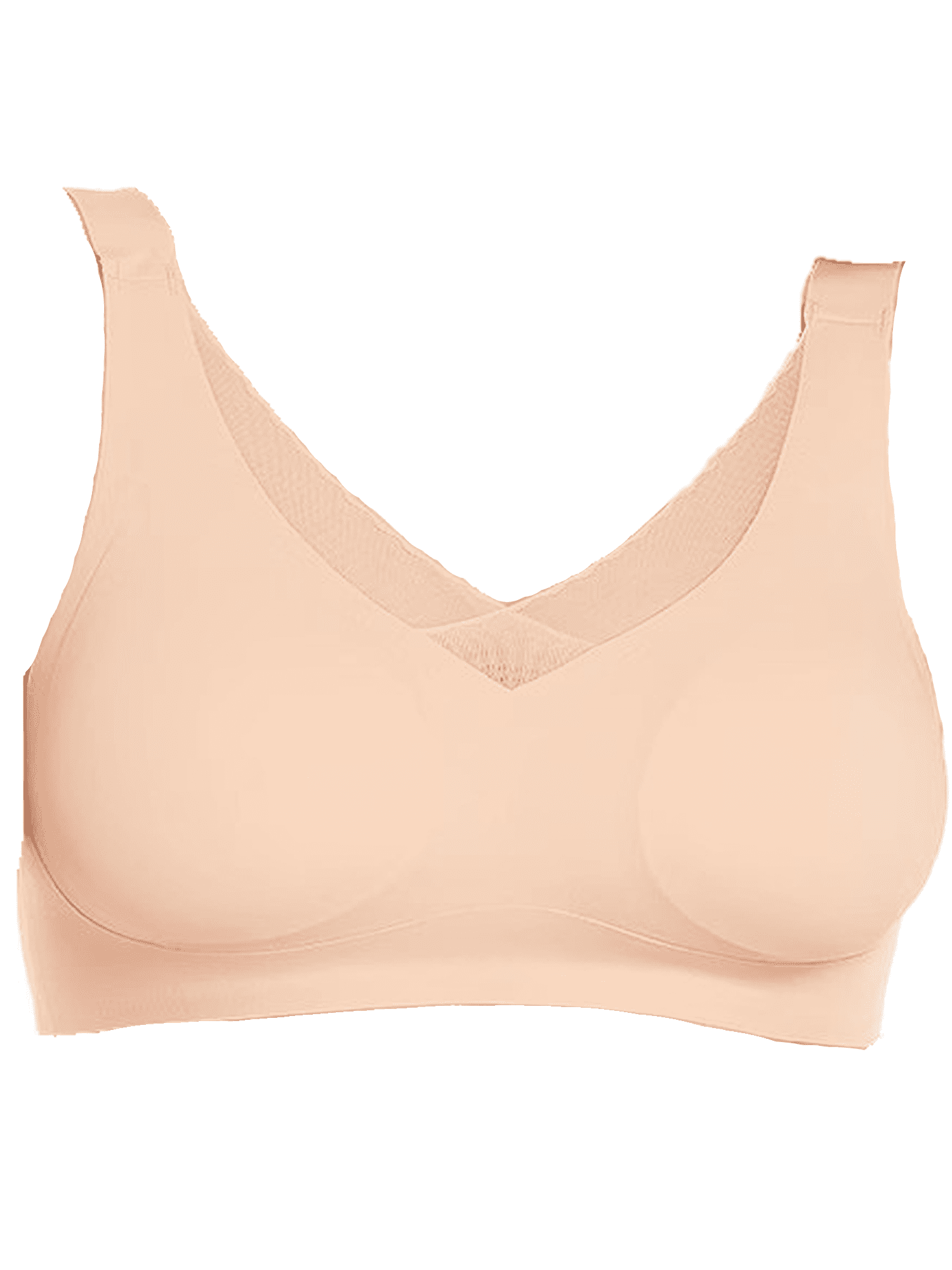 BIMEI Seamless Mastectomy Bra for Women Breast Prosthesis with Pockets  Silky Smooth Bras Soft Daily Full Coverage Bralettes Bras with Removable  Pads,Beige,2XL 