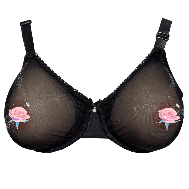 1600g/pair Brown Round Silicone Boobs+Sexy Black Transparent Lace Pocket  Bra ) Drag Queens CD TS False Breast With Bra Set - AliExpress