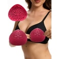 thumbnail image 1 of BIMEI Silicone Swimming Bra Inserts– Waterproof Reusable Triangle Breast Forms, Breathable Enhancers for Bikini & Swimwear, 1 Pair,Rose,#4, 1 of 10