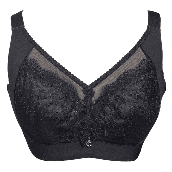 BIMEI Women Everyday Bra for Mastectomy Silicone Breast Inserts 2426,Black,44C