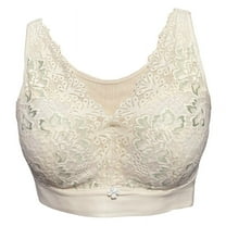 BIMEI Women Mastectomy Bra Breast Prosthesis with Pockets Wirefree Comfort Everyday Bra 2425,Beige,40B/C/D/E