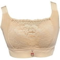 thumbnail image 1 of BIMEI Women Mastectomy Bra Breast Prosthesis with Pockets Wirefree Comfort Plus Size Everyday Bra 2442,Beige,50, 1 of 7