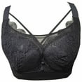 thumbnail image 1 of BIMEI Women Mastectomy Bra Breast Prosthesis with Pockets Wirefree Comfort Plus Size Everyday Bra 2451,Black,38, 1 of 7