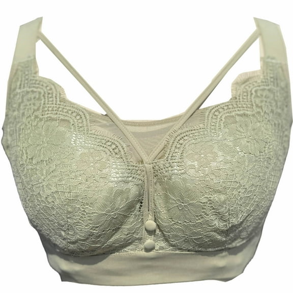 BIMEI Women Mastectomy Bra Breast Prosthesis with Pockets Wirefree Comfort Plus Size Everyday Bra 2451,Green,40