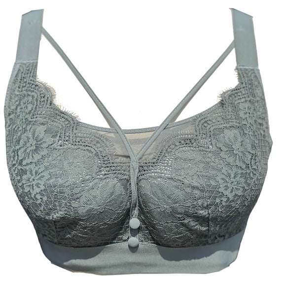 BIMEI Women Mastectomy Bra Breast Prosthesis with Pockets Wirefree Comfort Plus Size Everyday Bra 2451,Peacock Blue,36