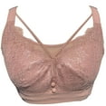thumbnail image 1 of BIMEI Women Mastectomy Bra Breast Prosthesis with Pockets Wirefree Comfort Plus Size Everyday Bra 2451,Pink,42, 1 of 7