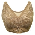 thumbnail image 1 of BIMEI Women Mastectomy Bra Breast Prosthesis with Pockets Wirefree Comfort Plus Size Everyday Bra 2452,Khaki,36 for B/C/D, 1 of 7