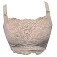 thumbnail image 1 of BIMEI Women Mastectomy Bra Breast Prosthesis with Pockets Wirefree Comfort Plus Size Everyday Bra 2477,Pink,42D, 1 of 7