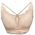 thumbnail image 1 of BIMEI Women Mastectomy Bra Lace Desire Wireless Bra Lacy Full-coverage Wirefree Bra 2427,Beige,34C, 1 of 8