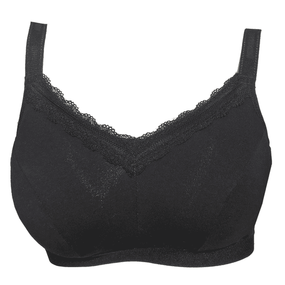 BIMEI Women's Mastectomy Bra Molded-Cup Post Surgery for Silicone Breast Prosthesis with Pockets Everyday Bra 9816,Black,36B