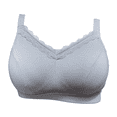 thumbnail image 1 of BIMEI Women's Mastectomy Bra Molded-Cup Post Surgery for Silicone Breast Prosthesis with Pockets Everyday Bra 9816，Grey，34C, 1 of 6