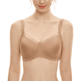 thumbnail image 1 of BIMEI Women's Mastectomy Bra Mould Cup Wire Free Pocketed T-Shirt Everyday Bra for Silicone Breast Prosthesis 8118,Nude,34C, 1 of 8
