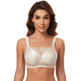 thumbnail image 1 of BIMEI Women's Mastectomy Bra Pockets Seamless Molded Wireless Bra Post-Surgery Invisible Pockets for Breast Forms Everyday Bra 9809,Beige, 38B, 1 of 9